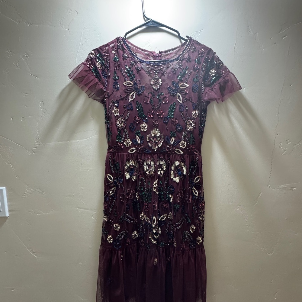 Embellished Burgundy Gianni Bini Dress